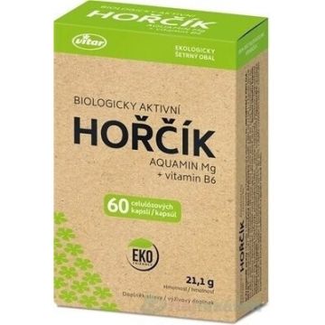 VITAR HORČÍK AQUAMIN Mg + vitamina B6 1×60 cps, supliment alimentar
