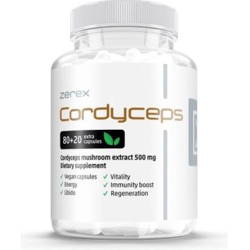Zerex Cordyceps extract 500 mg 1×100 cps, supliment alimentar