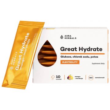 Aura Herbals Great Hydrate, mango-maracuja, 10 pliculețe