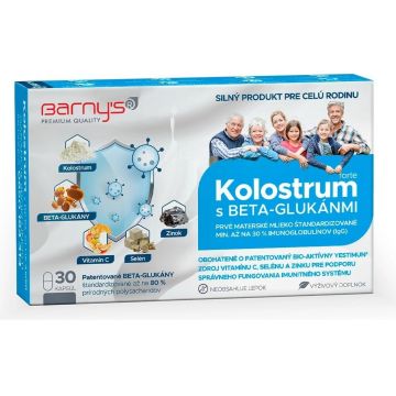 Barny's KOLOSTRUM cu beta-glucani forte 1x30 cps, supliment alimentar