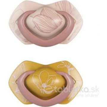 Canpol babies Set de suzete simetrice din silicon GOLD 18m+ roz 1×2 buc, suzetă din silicon