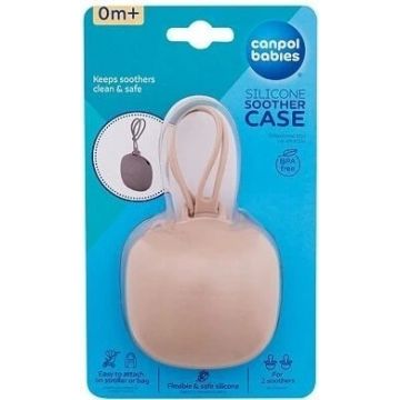 Canpol copii silicon suzetă capac bej 1×1pc, suzetă capac