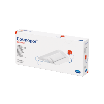 Cosmopor Advance, pansament pentru răni și tăieturi cu exudat puternic, autoadeziv, steril, 25 cm x 10 cm, 10 bucăți