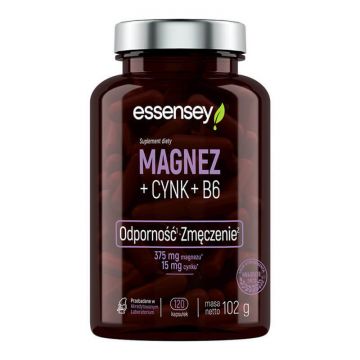 Essensey Magneziu + Zinc + B6, 120 capsule