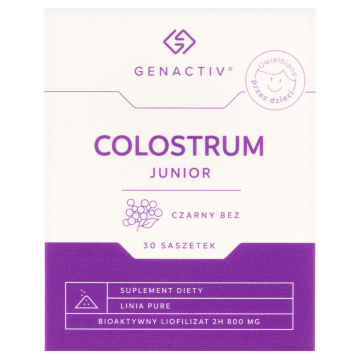 Genactiv Colostrum Junior Black Elderberry, de la 3 ani, 30 pliculețe