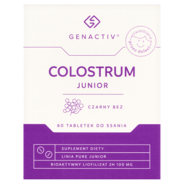 Genactiv Colostrum Junior Black Elderberry, de la 3 ani, 60 pastiluțe