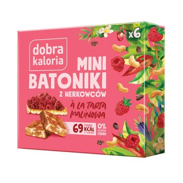 Good Kaloria Mini batoane cu caju a'la raspberry tart, fără zahăr adăugat, 6 bucăți