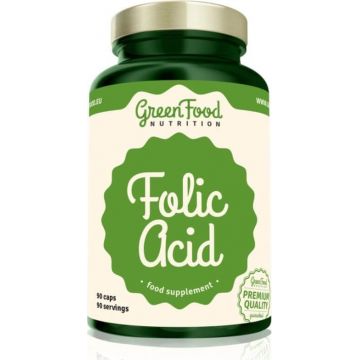 GreenFood Nutrition Acid folic 1×90 cps, supliment alimentar