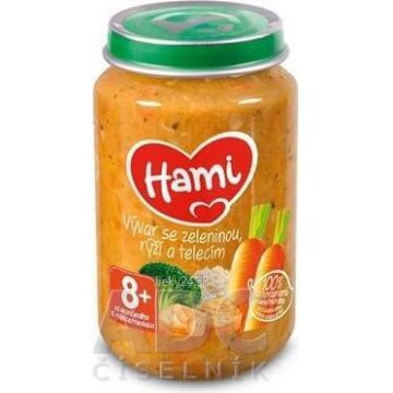 HAMI aperitiv Bulion cu legume, orez și vițel 1×200 g, aperitiv carne-vegetale