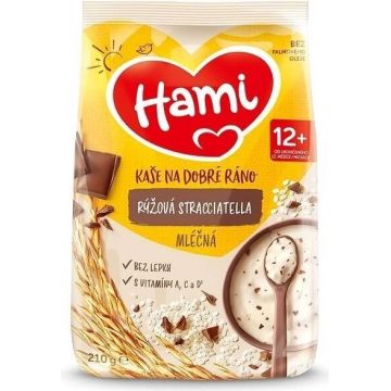 HAMI Terci de orez cu lapte stracciatella 1×210 g, terci de orez