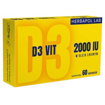 Herbapol Lab D3 Vit 2000 UI, 60 capsule