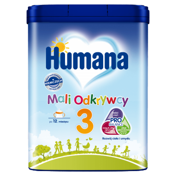 Humana 3 Little Explorers, produs pe bază de lapte, după 12 luni, 650 g