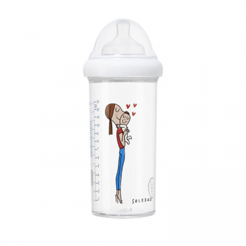 Le Biberon Francais, biberon cu tetină, tritan, Mama, de la 6 luni, 360 ml