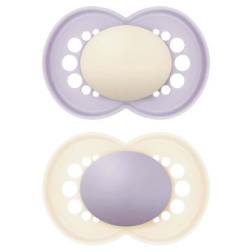 MAM Original, manechin, silicon, ortodontic, Mix&Match, fată, 6-16 luni, 2 bucăți