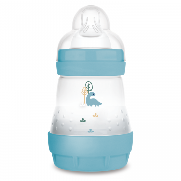 MAM Perfect Start Anti-Colic, biberon anti-colic, cu tetină din silicon, Planet Love, băiat, de la naștere, 160 ml