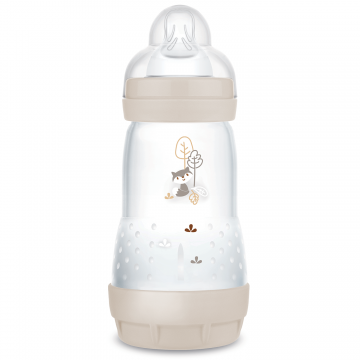 MAM Perfect Start Anti-Colic, biberon anti-colic, cu tetină din silicon, Planet Love, unisex, de la 2 luni, 260 ml