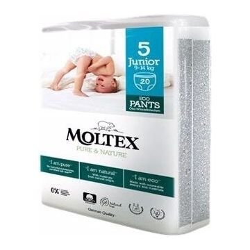 Moltex Pure & Nature Chiloți de scutec stretch Junior 9 -14 kg 1×20 buc, chiloți de scutec