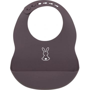 NATTOU Băț de silicon cu fixare violet închis BPA liber 1×1 buc, silicon bib