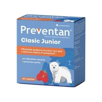 Neuraxpharm Preventan Clasic Junior, aromă de căpșuni, 90 tbl 1×90 tbl, supliment alimentar