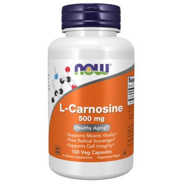 Now Foods L-Carnosine, L-Carnosine 500 mg, 100 capsule