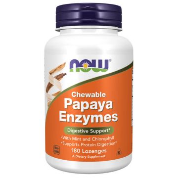 Now Foods Papaya Enzyme, papaină, 180 pastile