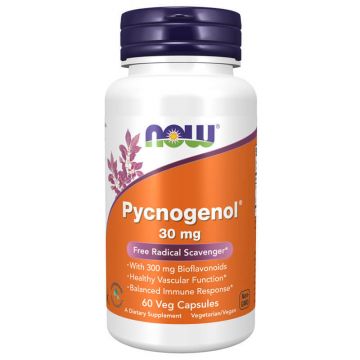 Now Foods Pycnogenol 30 mg, 60 capsule