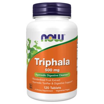Now Foods Triphala, 120 comprimate vegane