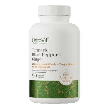 OstroVit Turmeric + piper negru + ghimbir, 90 capsule