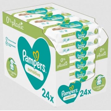 Pampers Șervețele Box Sensitive fără plastic 24x52pcs 24×52 pcs
