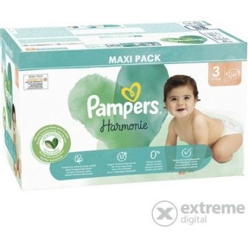 PAMPERS HARMONIE BABY DIAPERS V.3 6-10KG 87KS 1×87 buc, scutece în mărimea 3