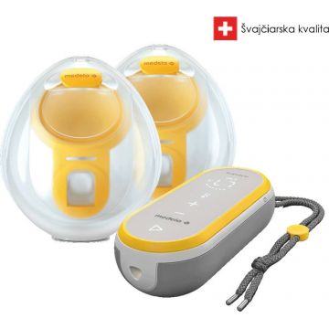 Pompă de sân electrică Medela Double Freestyle™ fără mâini 1×1, pompă de sân electrică