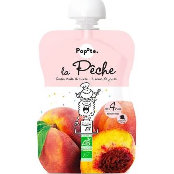 POPOTE Capsulă organică de piersici 120 g, 4+ 1×120 g