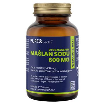 Pureo Health Butirat de sodiu încapsulat 600 mg, 60 capsule