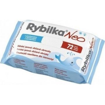 RYBILKA NEO CU PANTENOL Șervețele umede 1×72 buc, șervețele umede pentru copii