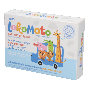 SEMA Lab, LokoMoto, aromă de portocale, 20 pastile