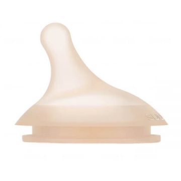 Suavinex Zero Zero, tetină pentru biberon, silicon, anti-colic, flux adaptiv, mărimea A, de la naștere, 2 bucăți