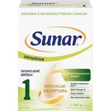 Sunar Sensitive 1 1 x 500 g, formulă pentru sugari pentru sugari de la naștere