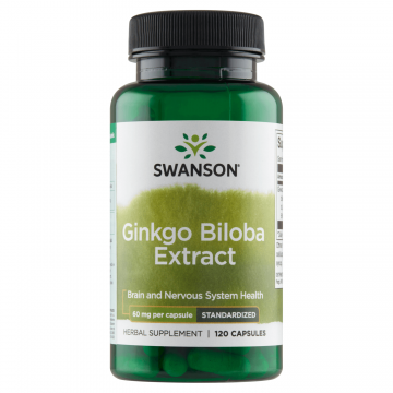 Swanson Ginkgo Biloba Extract, ginkgo biloba, 120 capsule