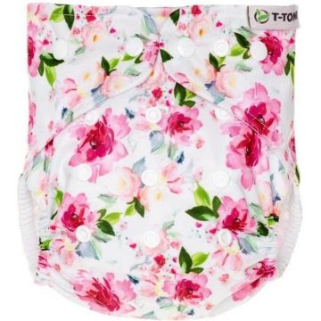 T-TOMI Nappy Nappy AIO - Set de schimbare Patent Roses 1×2 buc, chiloți pentru scutece