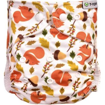 T-TOMI Scutece AIO - Set de schimbare Snaps Squirells 1×2 buc, chiloți pentru scutece