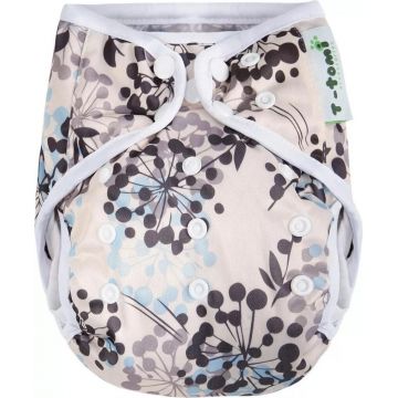 T-TOMI Topuri flori gri 1×1 buc, chiloți pentru scutece