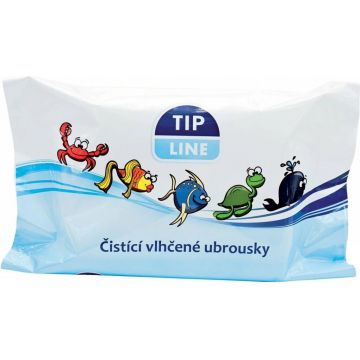 Tip Line baby cleansing wet wipes 1×60 pcs, șervețele umede de curățare