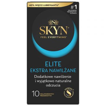 Unimil Skyn Elite Extra Lubricated, prezervative non-latex, extra umezite, 10 bucăți