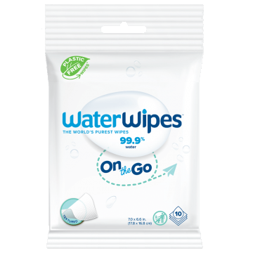 WaterWipes OnTheGo Bio, șervețele umede, răcoritoare, 10 bucăți