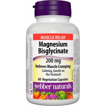 WEBBER NATURALS Magnesiu bisglicinat 200 mg 1×60 cps, supliment alimentar