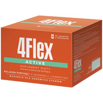 4Flex Active, aromă de căpșuni, 30 pliculețe