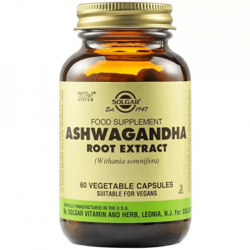 Ashwagandha Root Extract, 60 capsule vegetale moi, Solgar