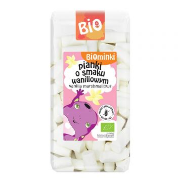 Biominki BIO, marshmallows cu aromă de vanilie, 100 g