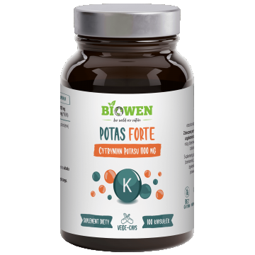 Biowen Potasiu Forte, citrat de potasiu, 100 capsule
