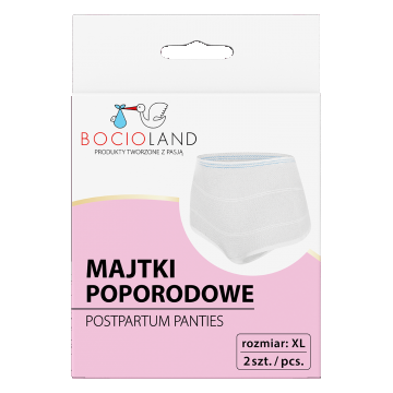 Bocioland, chiloți postnatali, plasă, mărimea XL, 2 bucăți